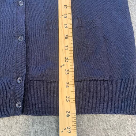 Vtg Pringle of Scotland Sweater Mens 44 Large Cardigan Blue 100% Lambswool - Picture 11 of 11